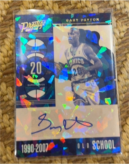 2017-18 Panini Prestige Old School Signatures Crystal #OS-GPT Gary Payton — front