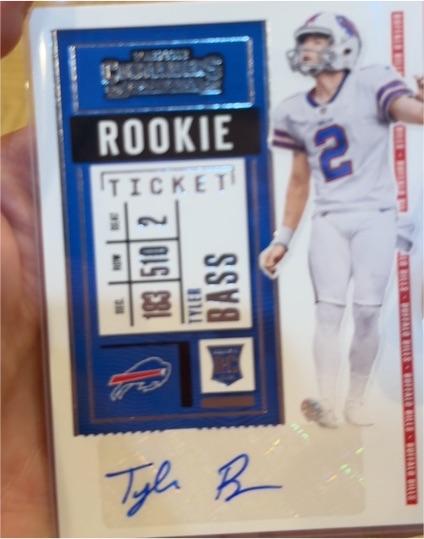 2020 Panini Contenders Rookie Ticket #254 Tyler Bass — front
