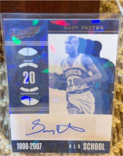 2017-18 Panini Prestige Old School Signatures Crystal #OS-GPT Gary Payton — front