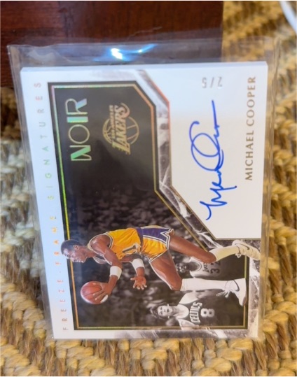 2019-20 Panini Noir Freeze Frame Signatures #FF-MC Michael Cooper — front