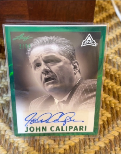 2021-22 Leaf Memories 1960 #BA-JC1 John Calipari — front