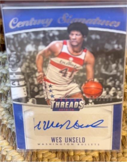 2015/16 Panini Threads Century Signatures #CS-WUN Wes Unseld — front