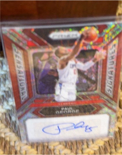 2023-24 Panini Prizm Sensational Signatures #SS-PG Paul George — front