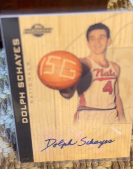 2008-09 Topps Hardwood Dolph Schayes Signature Auto #D — front