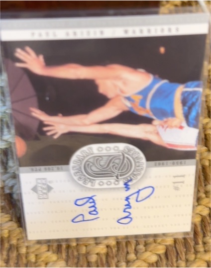 1999 Upper Deck Legendary Signatures #1 Paul Arizin — front