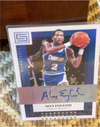 2017-18 Panini Status Elite Signatures #ES-AEG Alex English — front