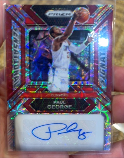 2023-24 Panini Prizm Sensational Signatures #SS-PG Paul George — front