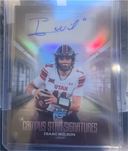 2025 Bowman Chrome U #CSS-IW Isaac Wilson Campus Star Signatures — front