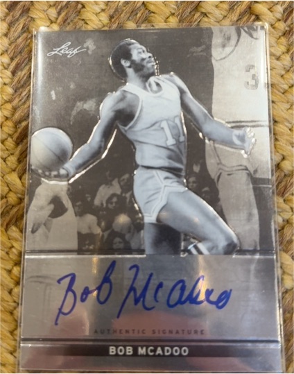 2021 Leaf Bob McAdoo Authentic Signature — front