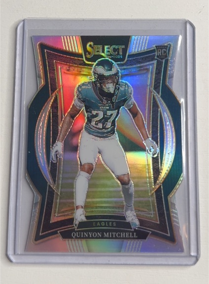 2024 Panini Select Silver Die Cut Quinyon Mitchell Rookie Philadelphia Eagles — front