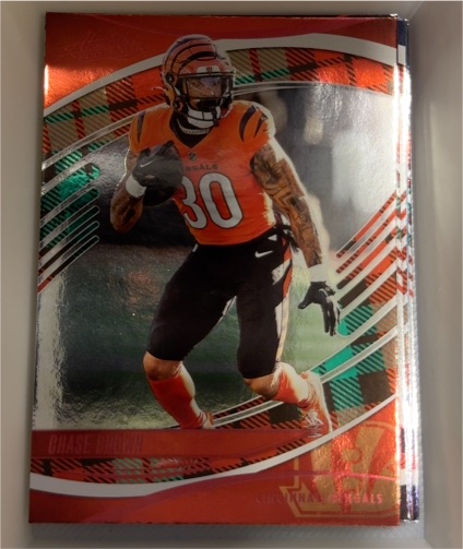 2025 Panini Absolute Red and Green Special Calendar #98 Chase Brown — front