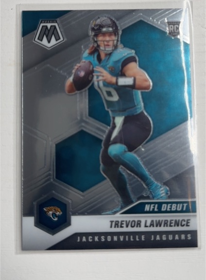2021 Panini Mosaic #241 Trevor Lawrence NFL Debut Rookie Card — front