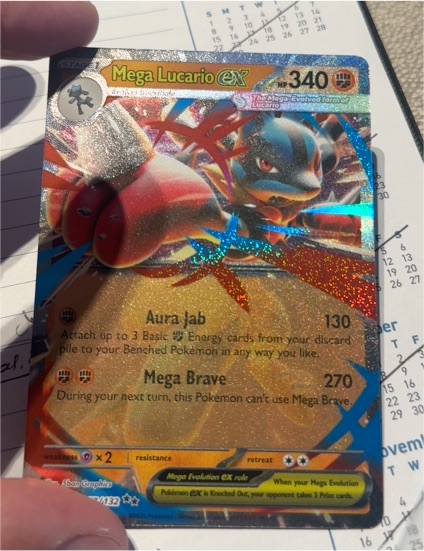 2015 Pokémon TCG Mega Lucario EX 077/132 — front
