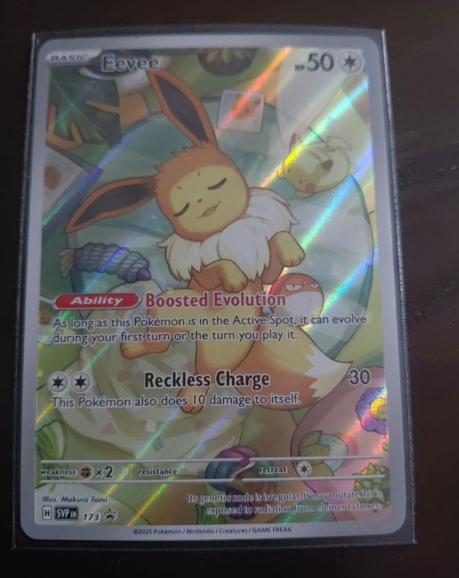 2025 Pokemon Center Prismatic Evolutions #173 Eevee — front