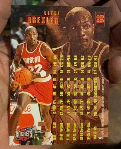 1995 Fleer Clyde Drexler #CS — front