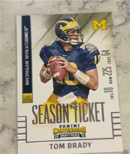 2015 Panini Contenders Draft Picks Season Ticket #96 Tom Brady — front