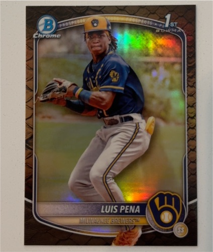 2025 Bowman Chrome Prospects #BCP-38 Luis Pena — front