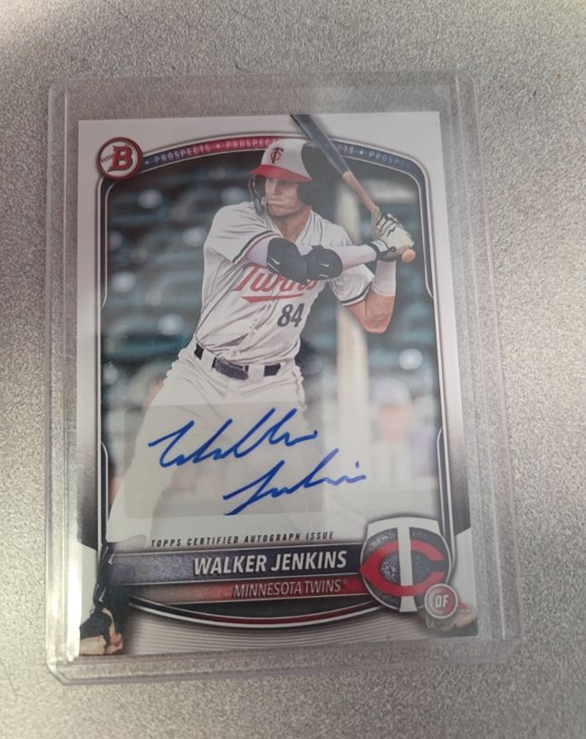 2025 Bowman Prospect Autographs #BPA-WJ Walker Jenkins — front