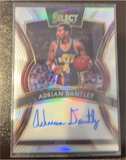 2020 Panini Select #185 Adrian Dantley Silver Prizm Autograph — front