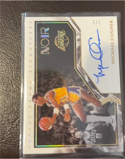 2019-20 Panini Noir Freeze Frame Signatures #FF-MC Michael Cooper — front