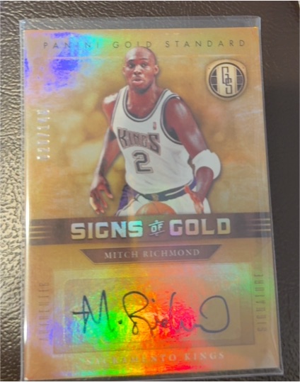 2012 Panini Gold Standard Signs of Gold #Mitch Richmond — front