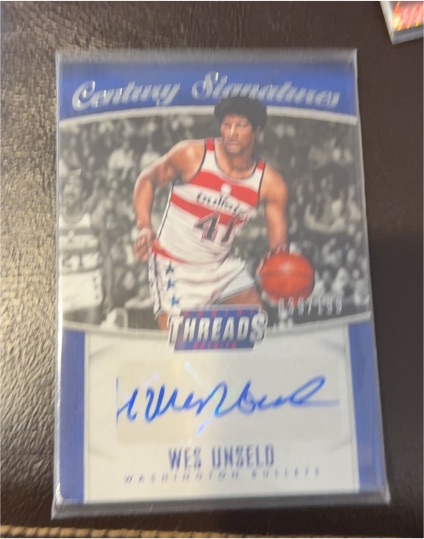 2015/16 Panini Threads Century Signatures #CS-WUN Wes Unseld — front