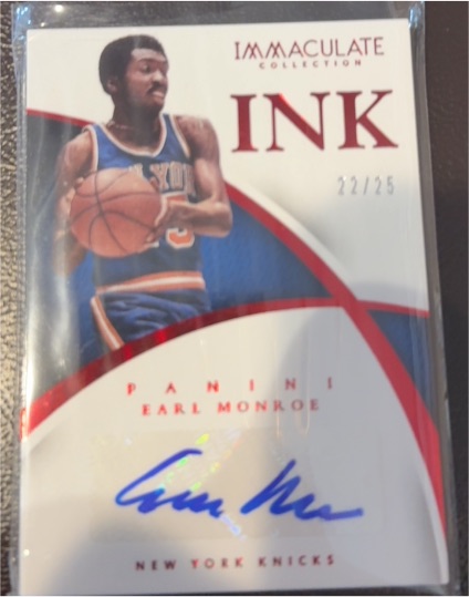 2014-15 Panini Immaculate Collection INK Earl Monroe — front