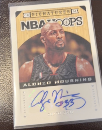 2013-14 Panini NBA Hoops Signatures #83 Alonzo Mourning — front
