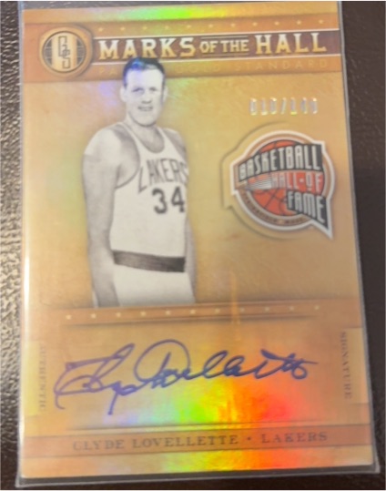 2011 Panini Gold Standard Marks of the Hall #MOTH-CL Clyde Lovellette — front