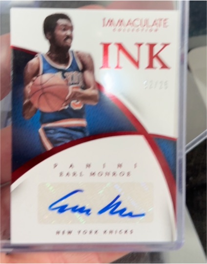 2014-15 Panini Immaculate Collection INK Earl Monroe — front