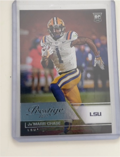 2021 Panini Chronicles Prestige Draft Picks #83 Ja'Marr Chase LSU Tigers — front