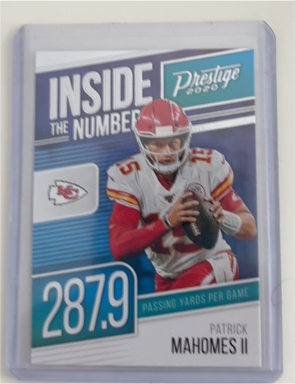 2020 Panini Prestige Inside the Numbers #IN-PM Patrick Mahomes II — front