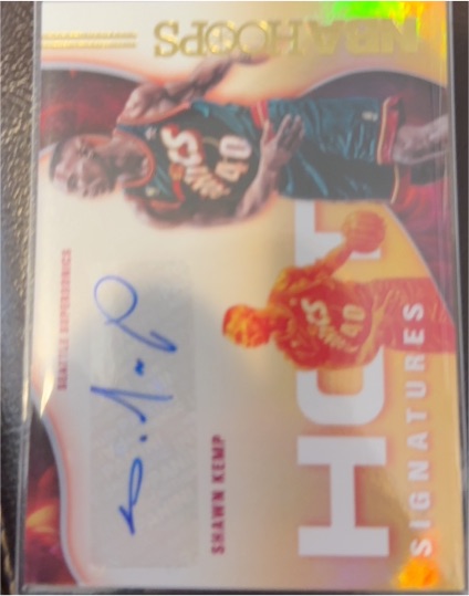 2021-22 Panini NBA Hoops Hot Signatures #HS-KMP Shawn Kemp — front
