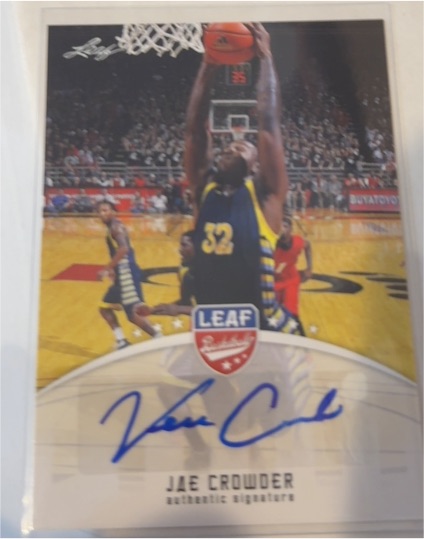 2012 Leaf #JC1 Jae Crowder — front