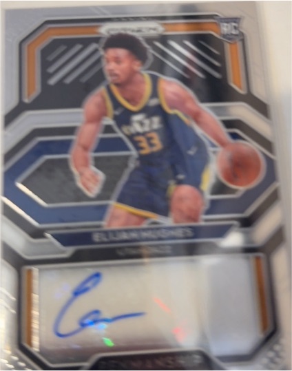 2020-21 Panini Prizm Rookie Penmanship #RP-EHS Elijah Hughes — front