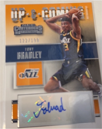 2017-18 Panini Contenders Up & Coming Auto #Tony Bradley — front