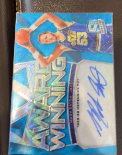 2018 Panini Spectra Award Winning #AW-DME Mark Eaton — front