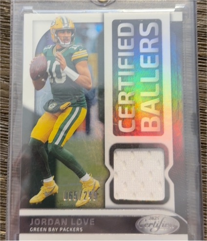 2025 Panini Certified #CBB-JLE Jordan Love Certified Ballers — front