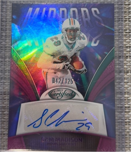 2025 Panini Certified Mirrors Blue Signature #MS-SMA Sam Madison — front