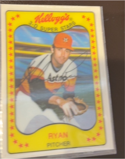 1981 Kellogg's 3-D Super Stars #6 Nolan Ryan — front