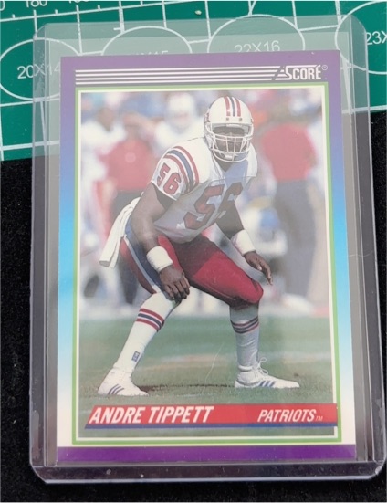 1990 Score #458 Andre Tippett — front