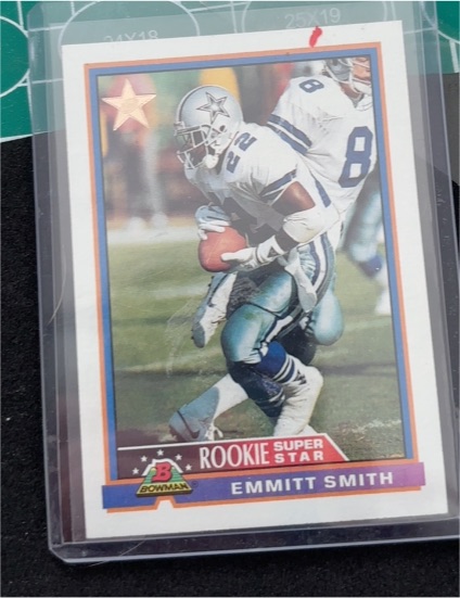 1991 Bowman #3 Emmitt Smith Rookie Superstar — front