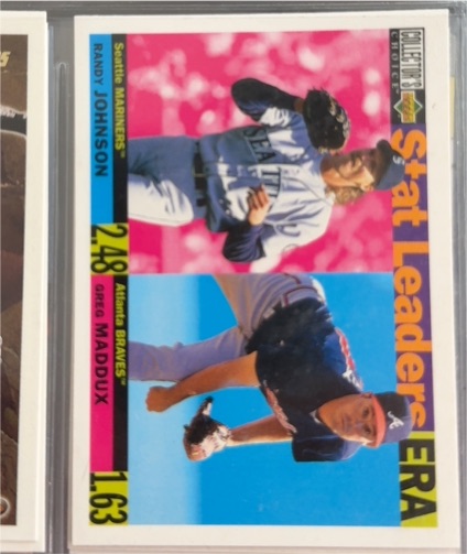1996 Upper Deck Collector's Choice #8 Randy Johnson / Greg Maddux — front