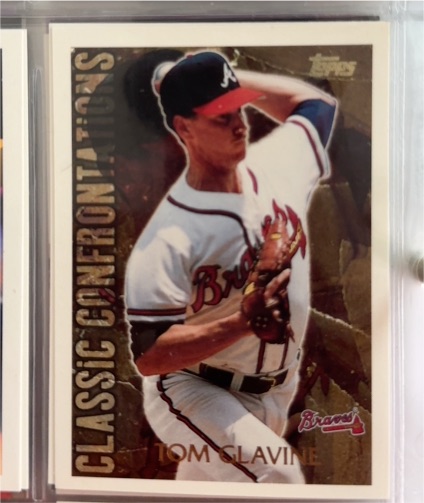 1996 Topps Classic Confrontations #CC14 Tom Glavine — front