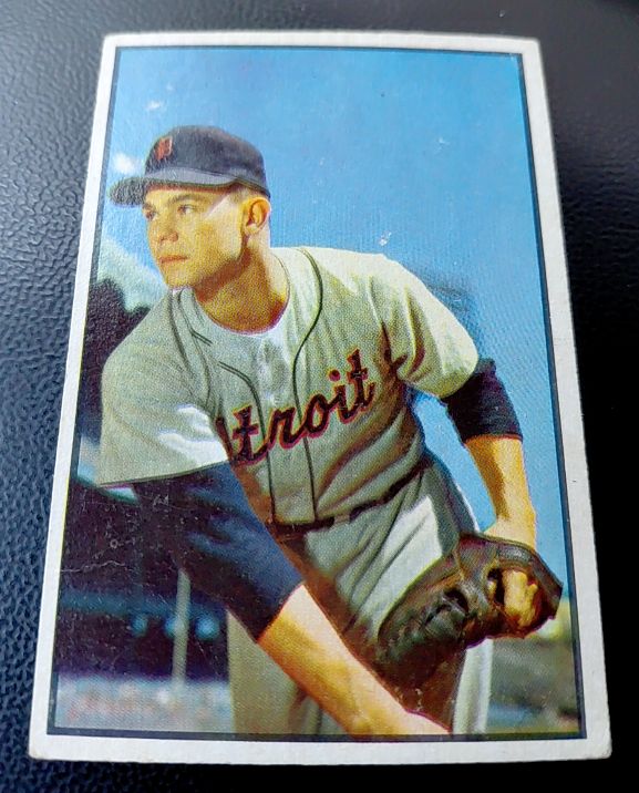 1953 Bowman Color #4 Art Houtteman — front