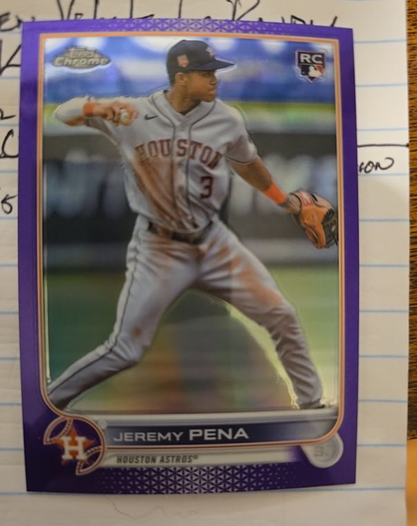 2022 Topps Chrome Update #USC136 Jeremy Pena — front
