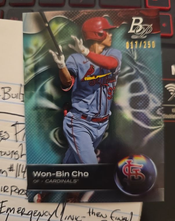 2023 Bowman Platinum #TOP-92 Won-Bin Cho — front