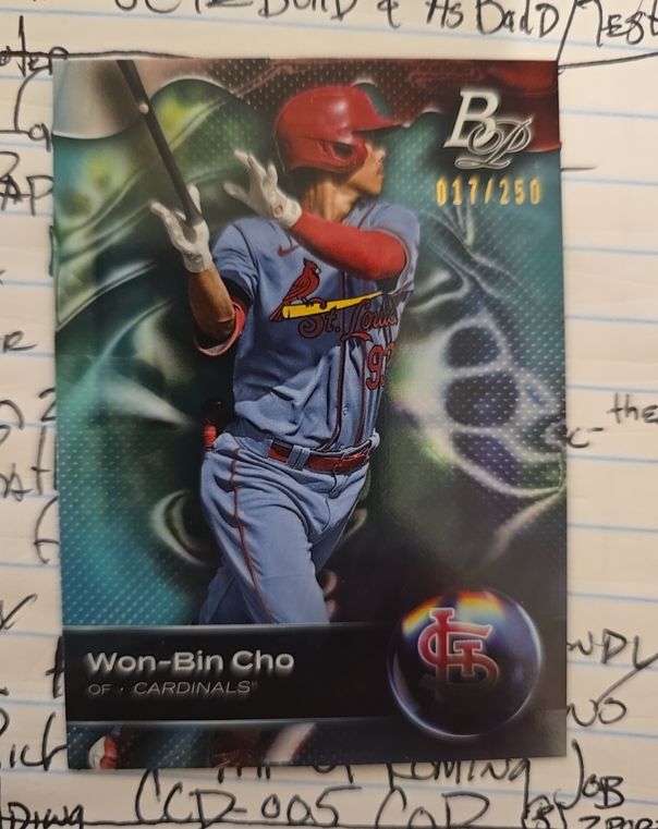 2023 Bowman Platinum Top Prospects #TOP-92 Won-Bin Cho — front