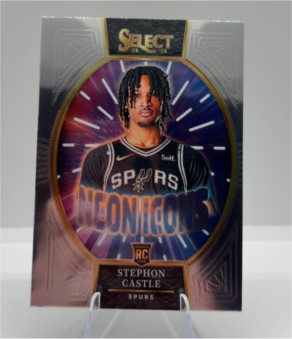 2024-25 Panini Select #3 Stephon Castle Neon Icons — front