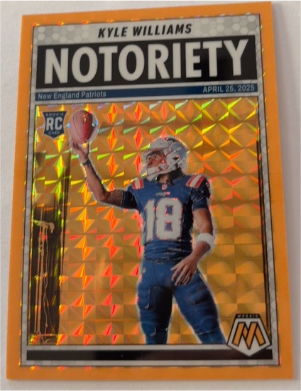 2025 Panini Mosaic #23 Kyle Williams Notoriety Orange Fluorescent — front